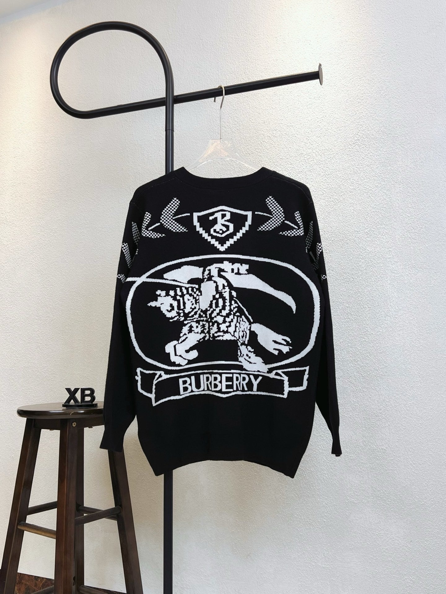Knight Crest Knit Sweater – Black Edition