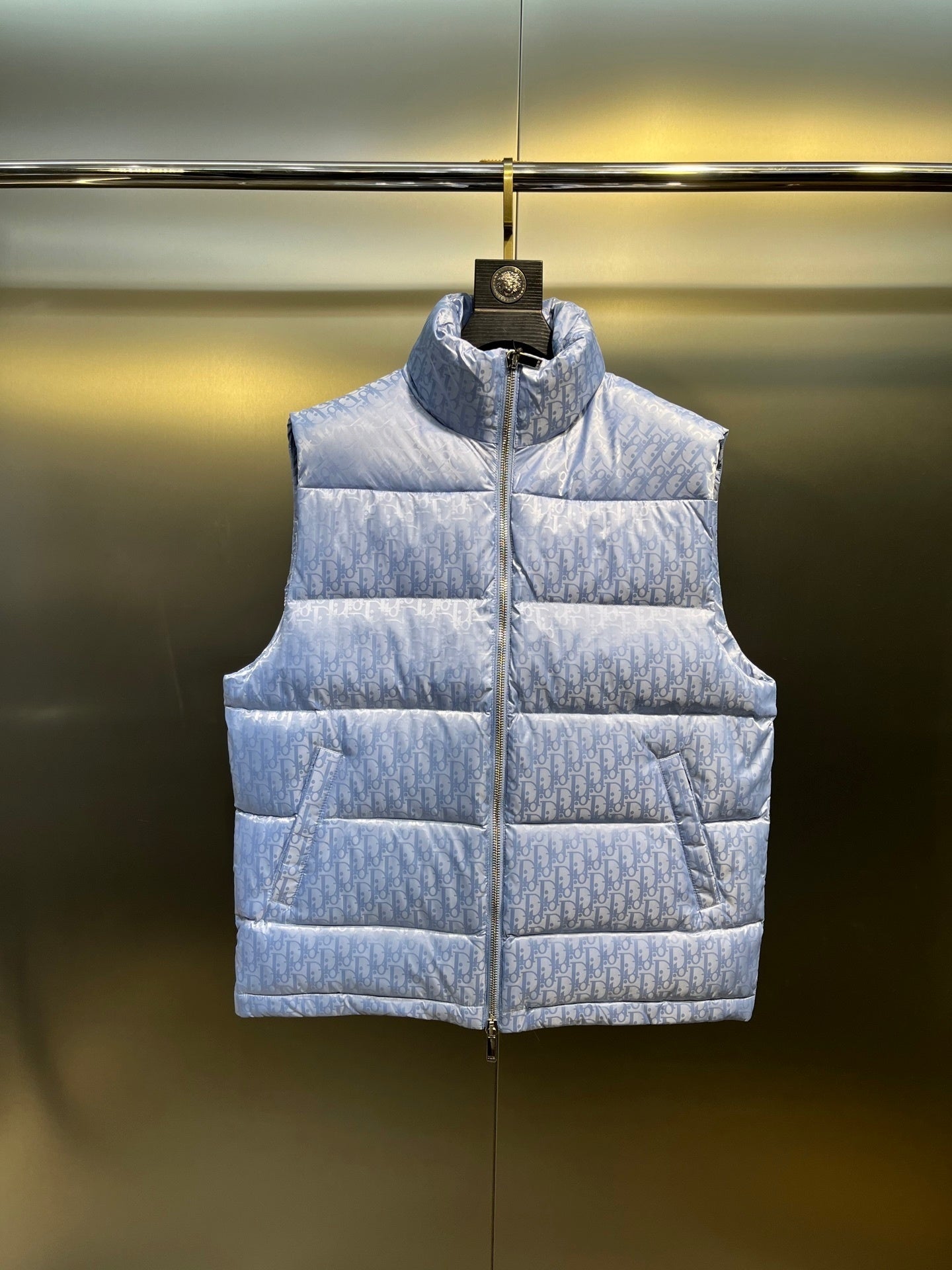 Ice Sky Monogram Puffer Gilet – Society Drip Exclusive