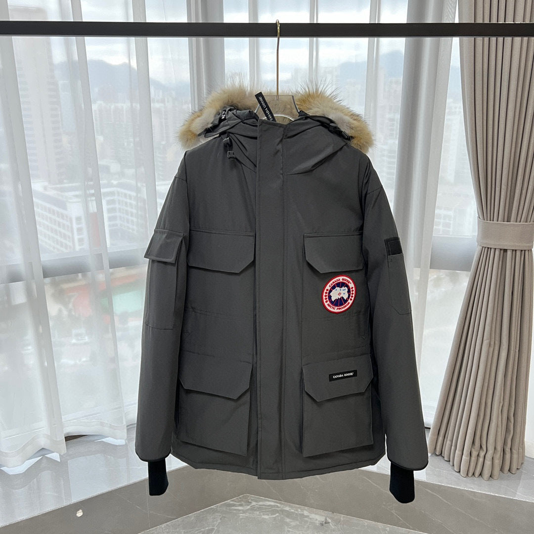 Graphite Grey Arctic Parka – Fur Hood Edition