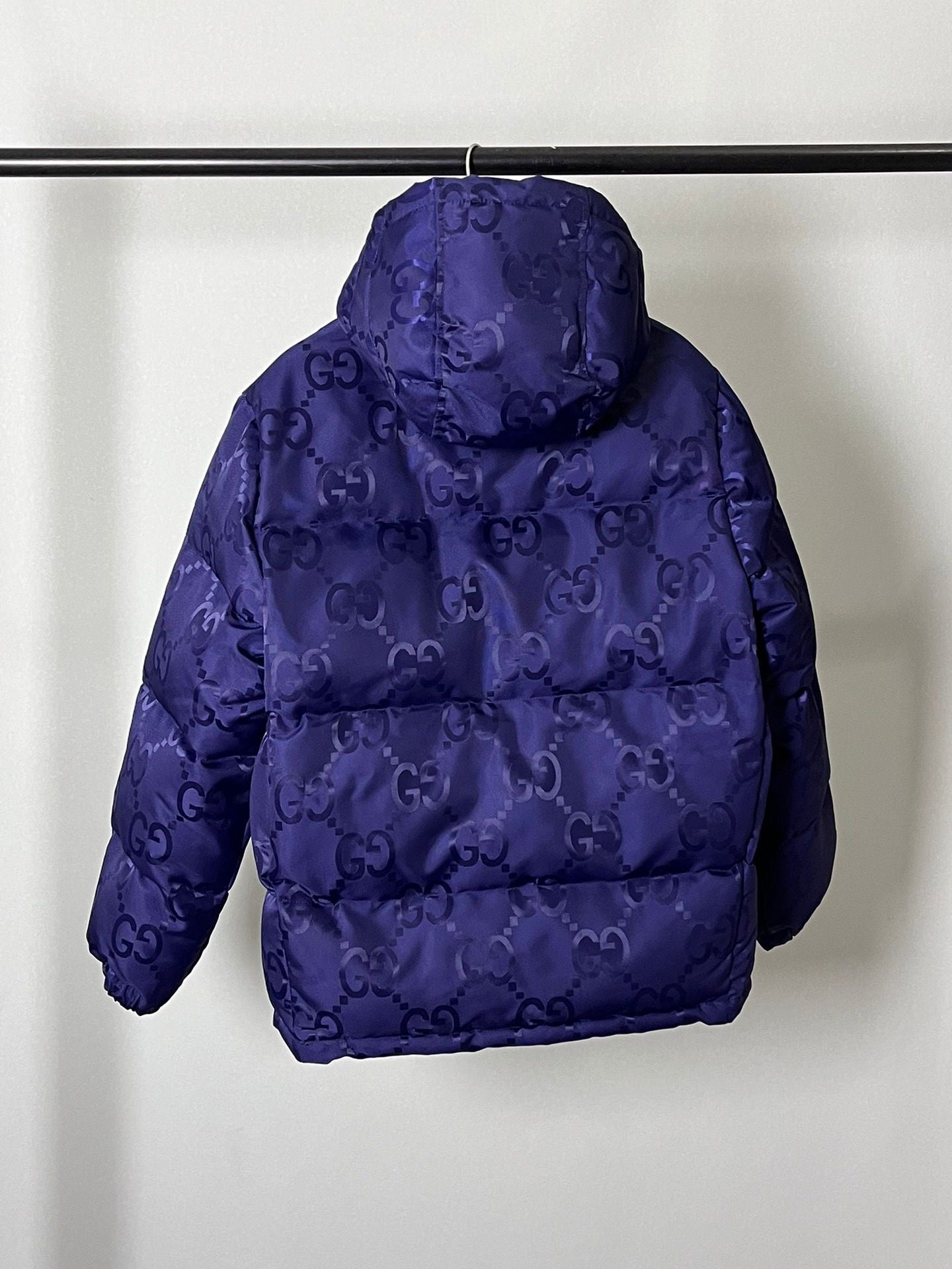 Navy Monogram Puffer Jacket – Royal Edition
