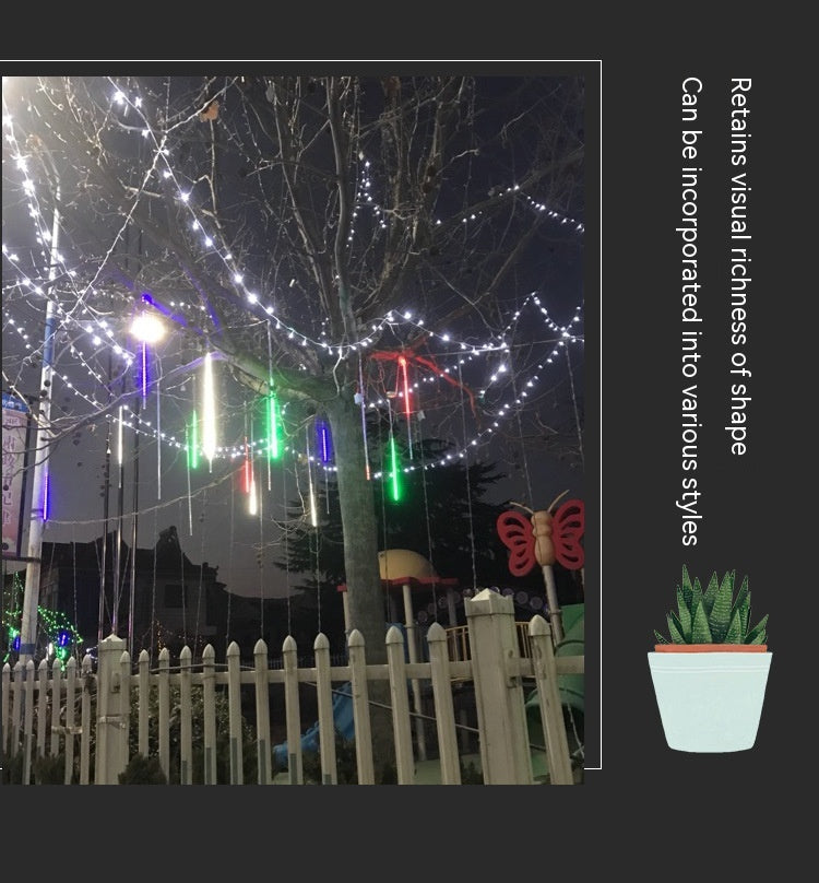 Led8 Suit Outdoor Waterproof Decorative Lights 50cm Meteor Christmas Tree Outdoor Decorative Lamp