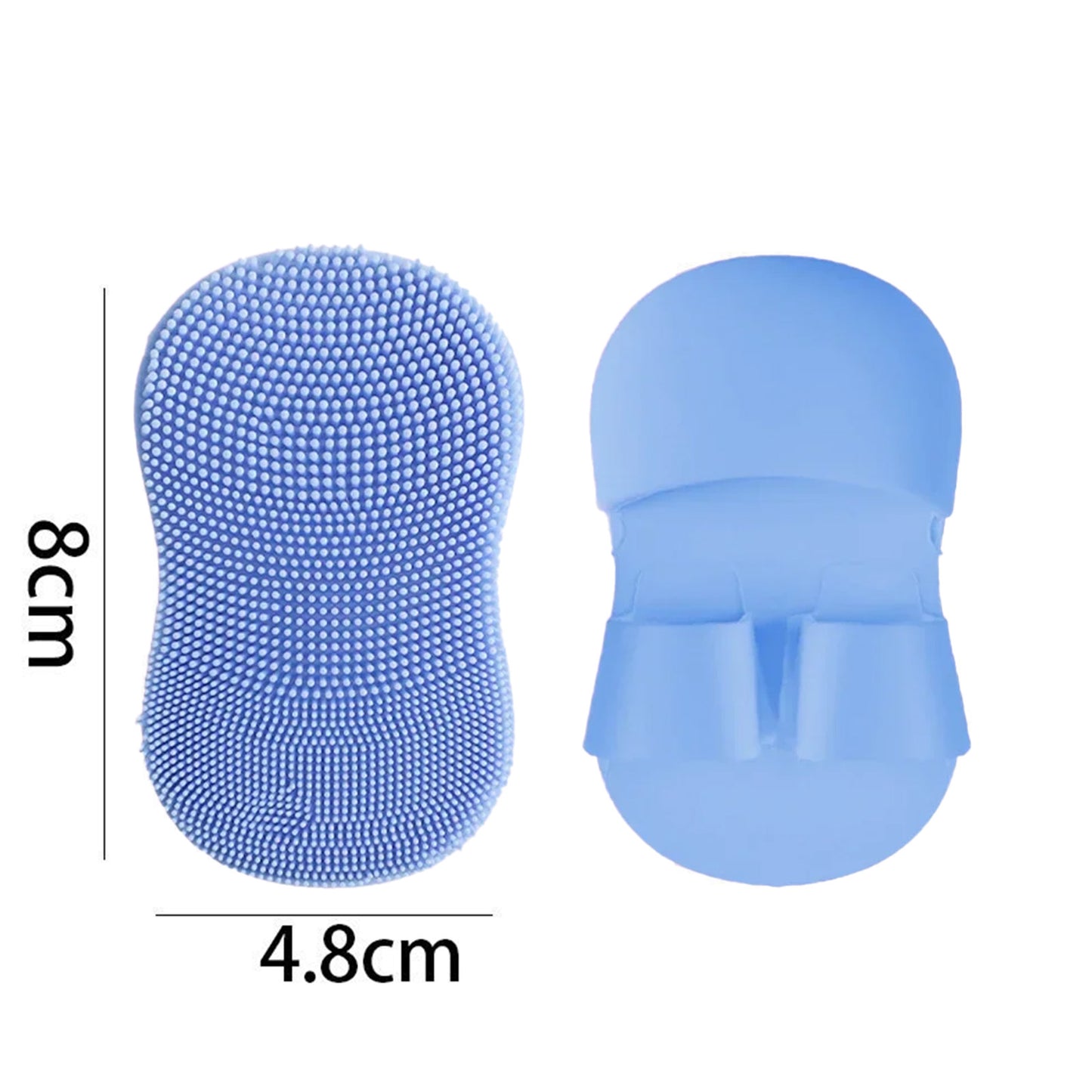 2PC Face Scrubber Mini Facial Brush Silicone Wash Exfoliator Finger Glove Pads Handheld Cleansing Brushes Tool Skin Care Deep Clean Baby Shampoo Baby Bath Brush
