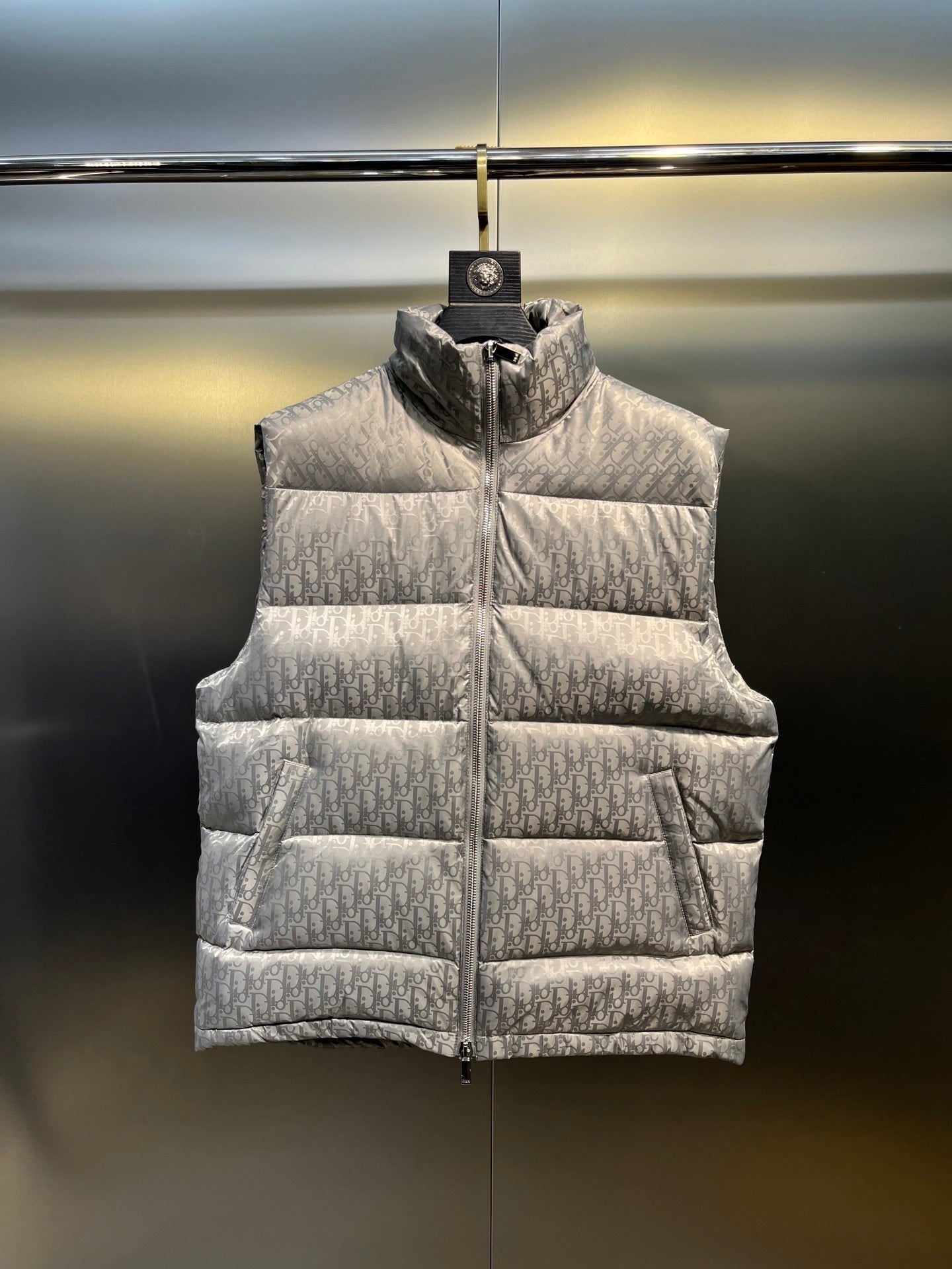 Platinum Monogram Puffer Gilet – Society Drip Exclusive