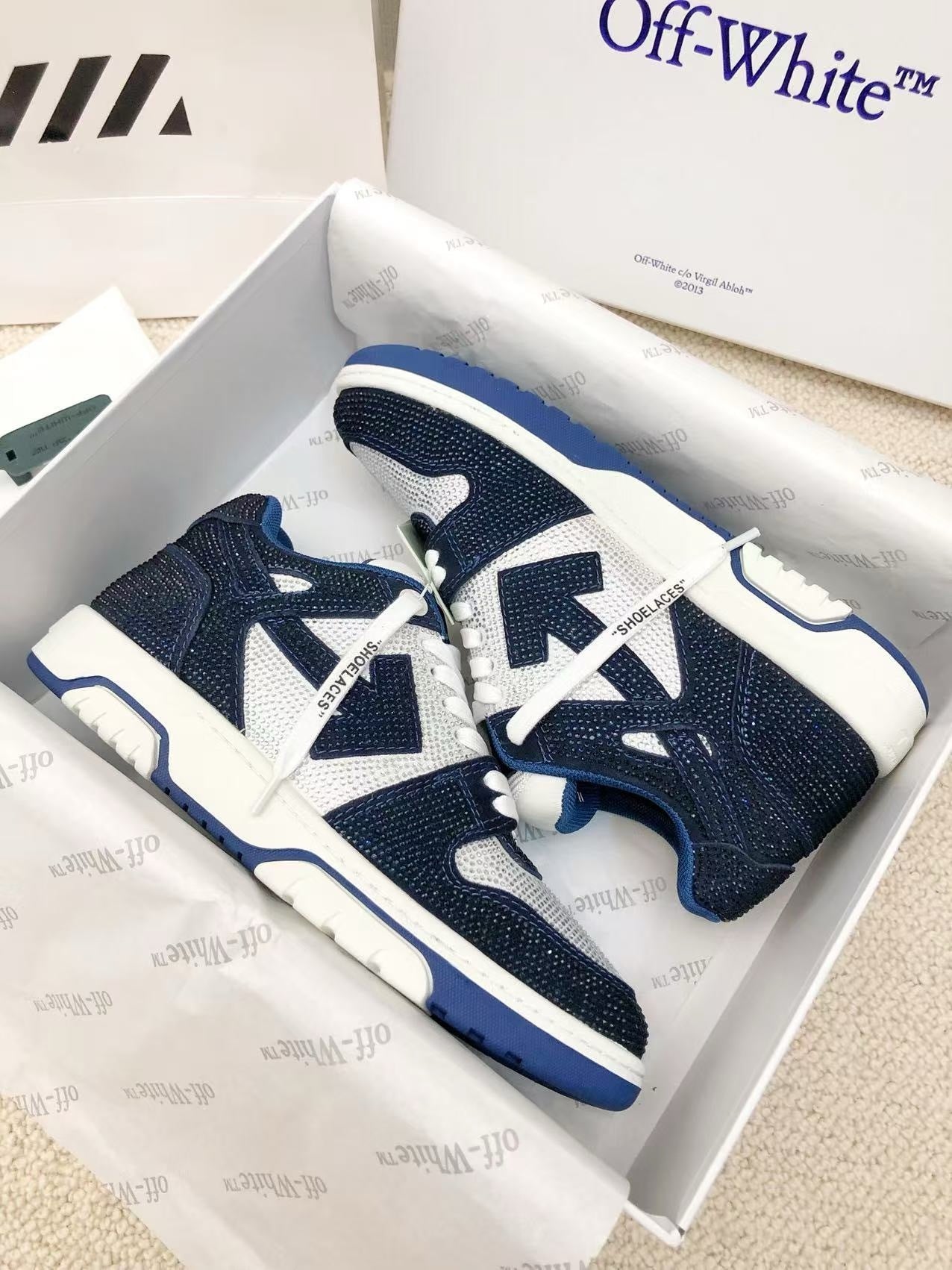 Off-White Out of Office “Swarovski Edition” – Luxury Crystal Sneakers