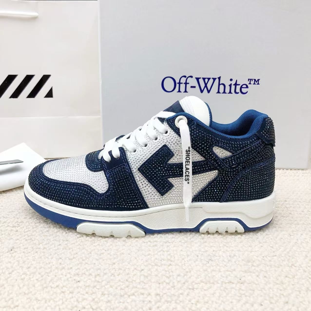 Off-White Out of Office “Swarovski Edition” – Luxury Crystal Sneakers