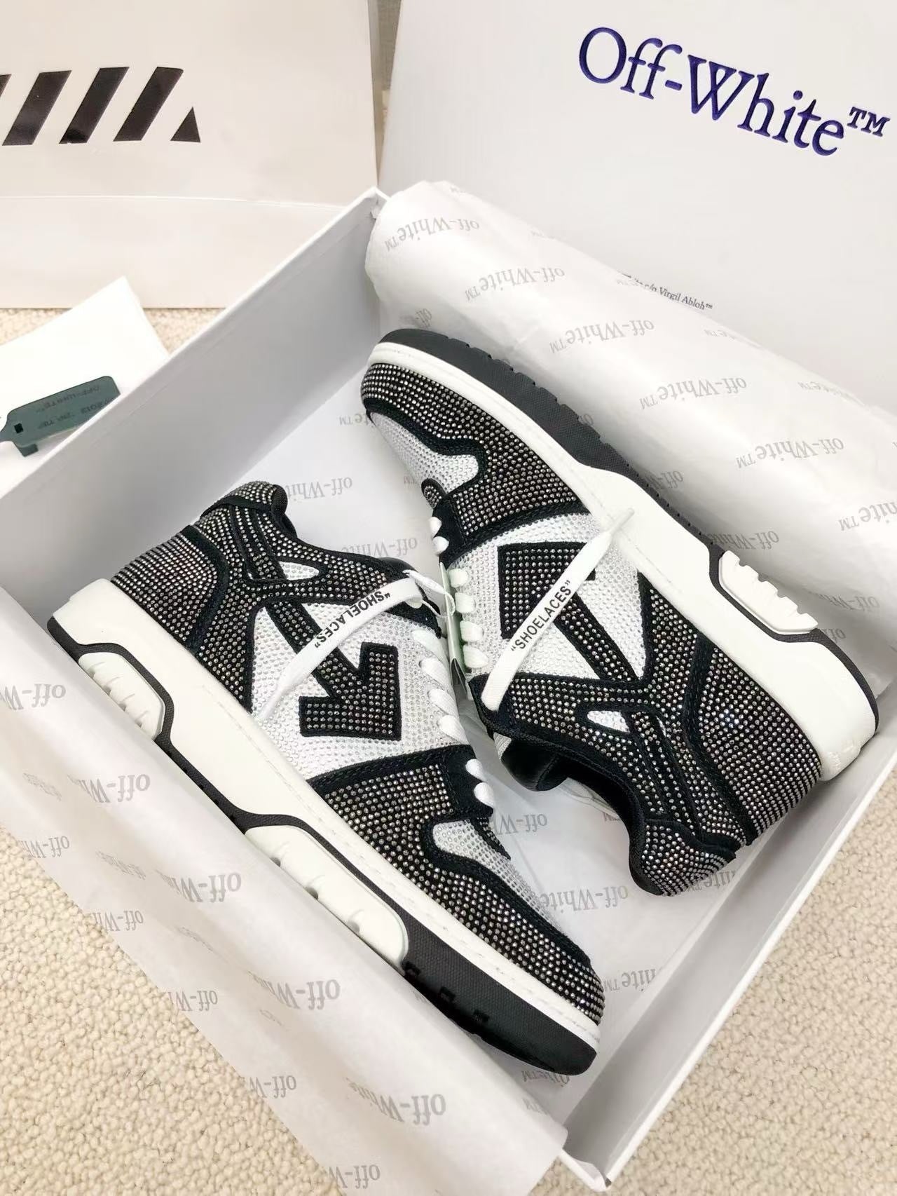Off-White Out of Office “Swarovski Edition” – Luxury Crystal Sneakers