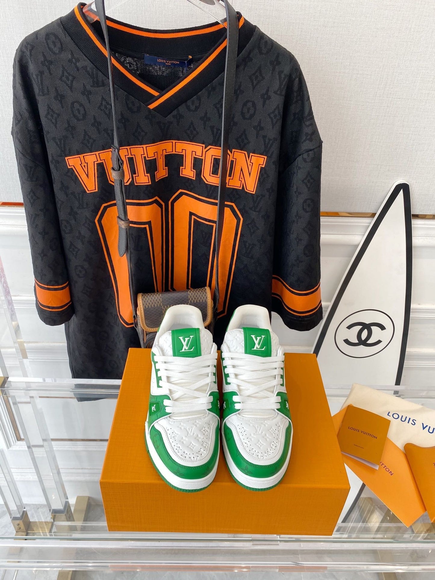 White & Green Monogram Edition – Luxury Designer Sneakers