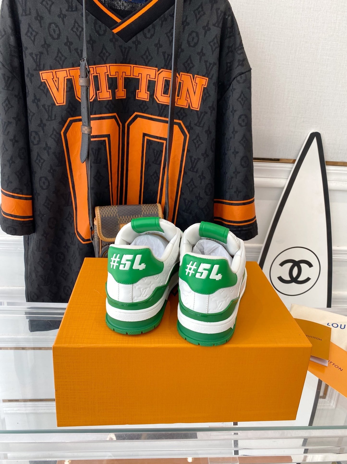 White & Green Monogram Edition – Luxury Designer Sneakers