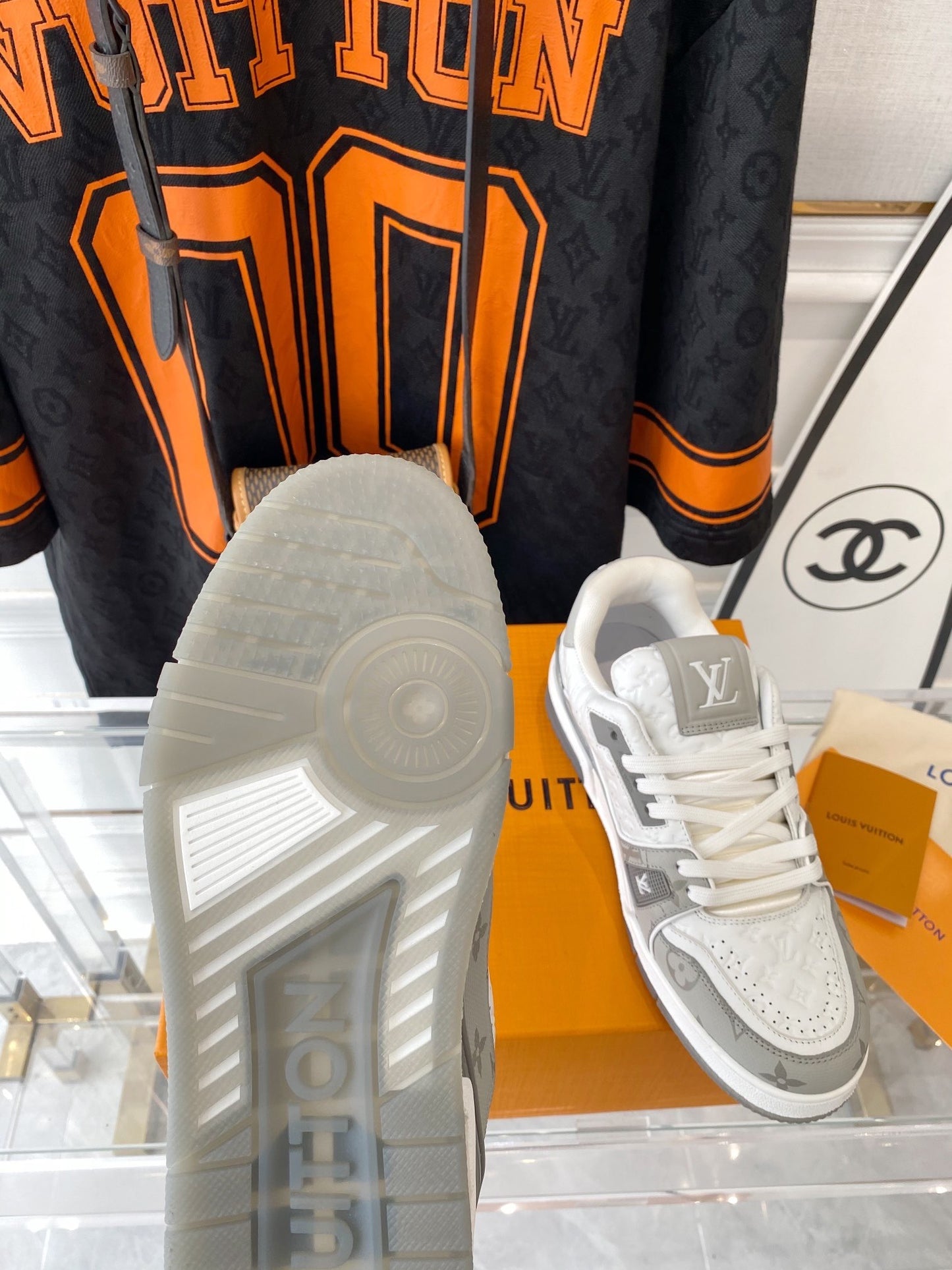 White & Grey Monogram Edition – Luxury Designer Sneakers