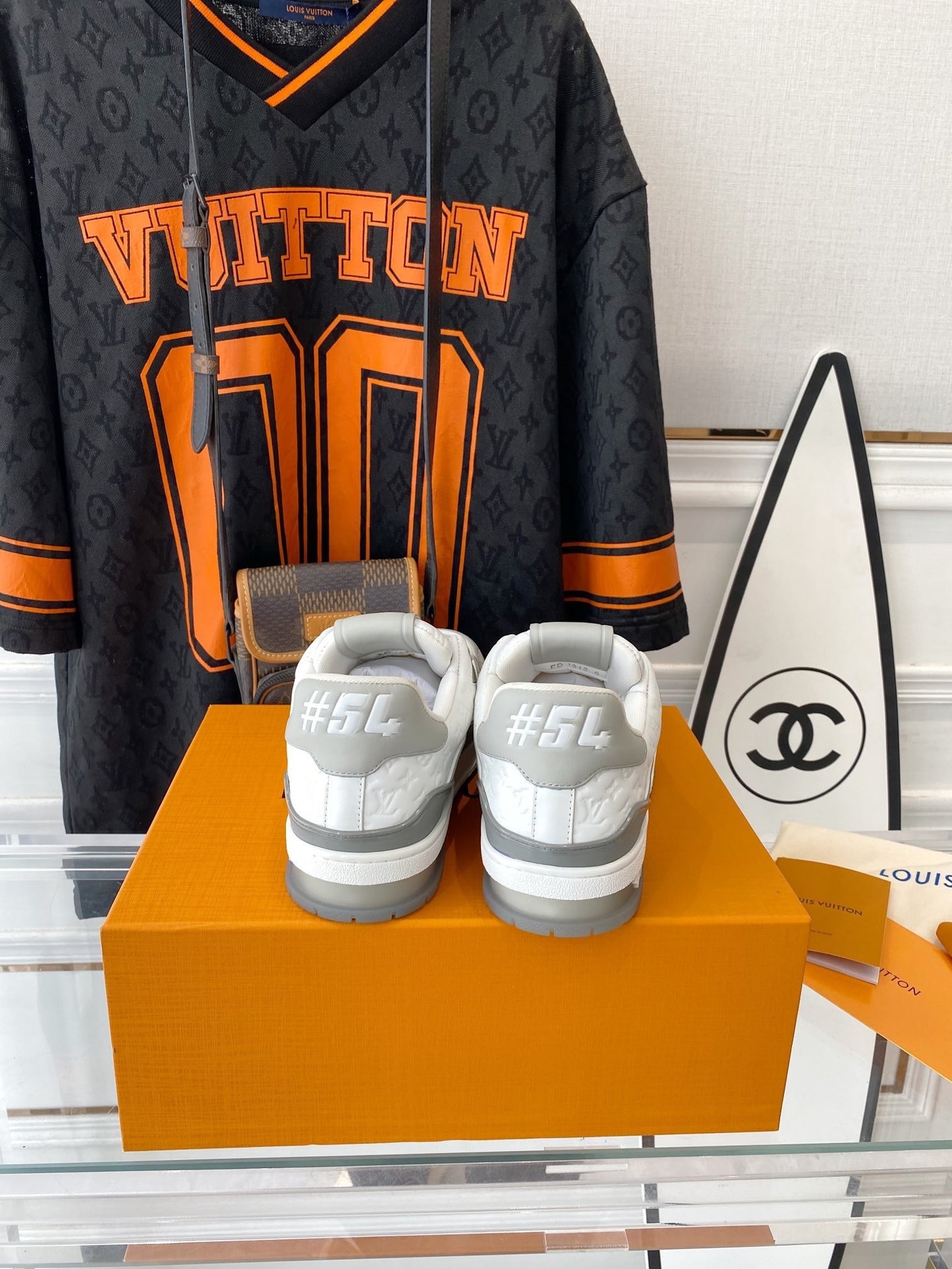 White & Grey Monogram Edition – Luxury Designer Sneakers