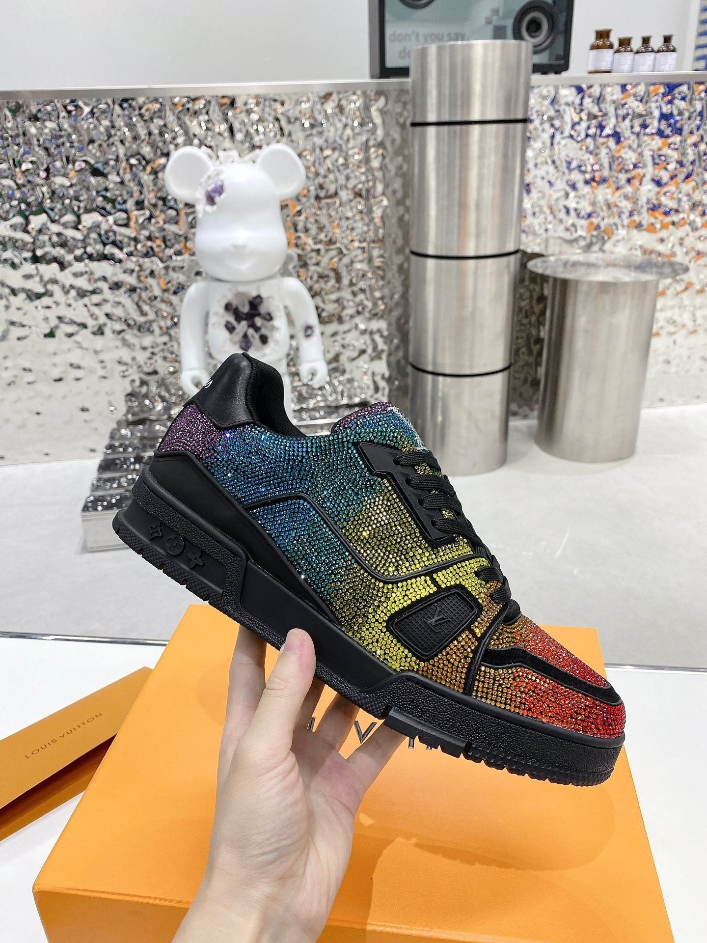 Rainbow Swarovski Edition – Luxury Designer Sneakers